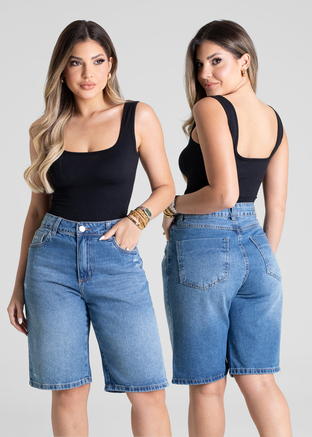 Bermuda Jeans Sawary - 281119 AZUL