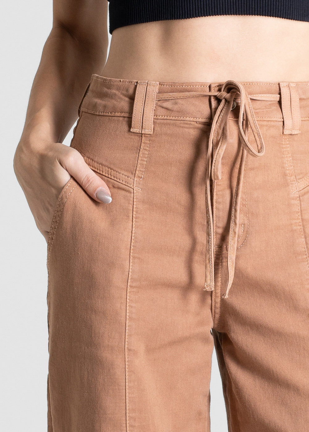 Calça Sarja Sawary Wide Leg - 281121 MARROM