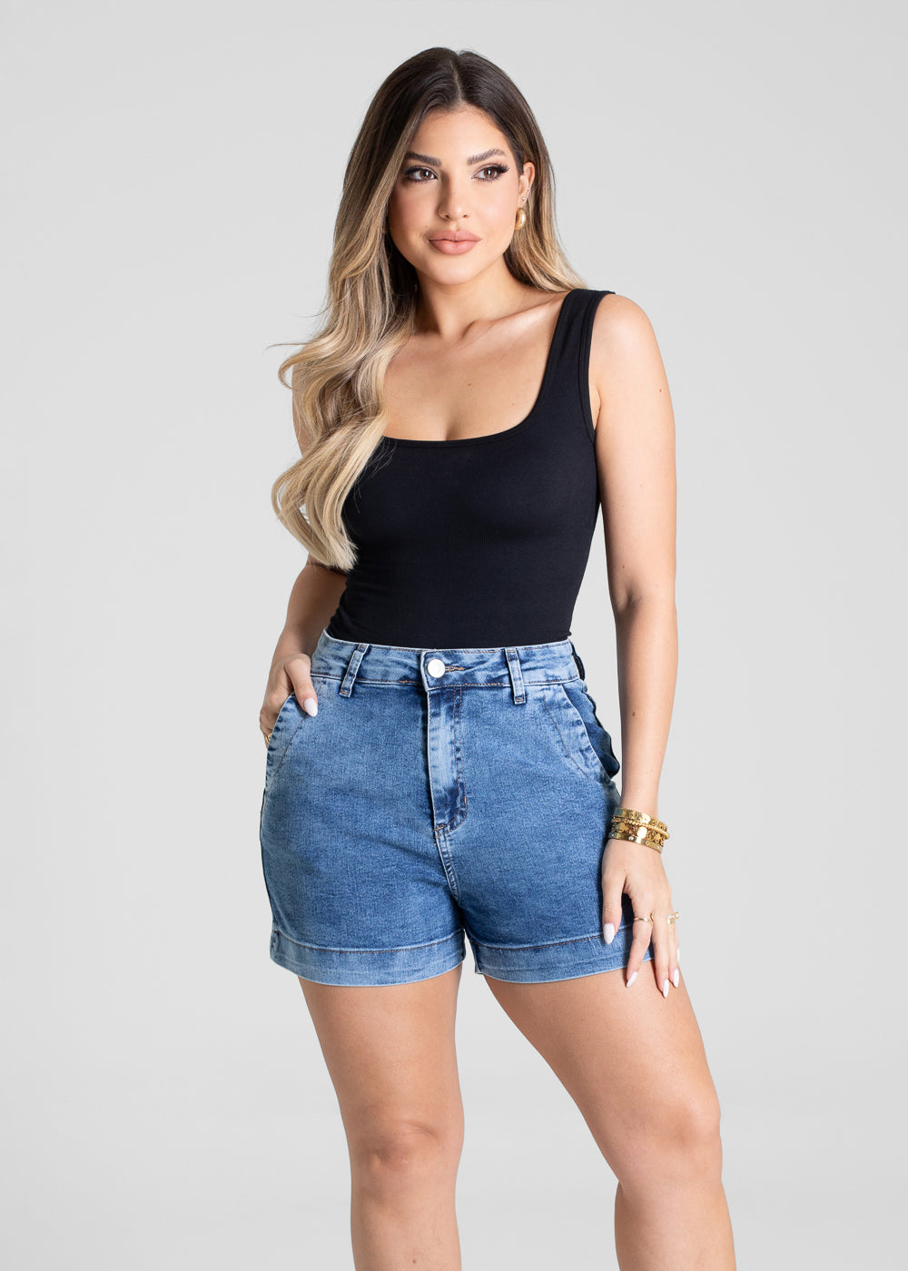 Shorts Jeans Sawary - 281126 AZUL