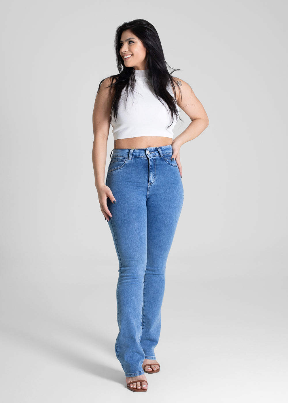 Calça Jeans Sawary Levanta Bumbum - 281127 AZUL