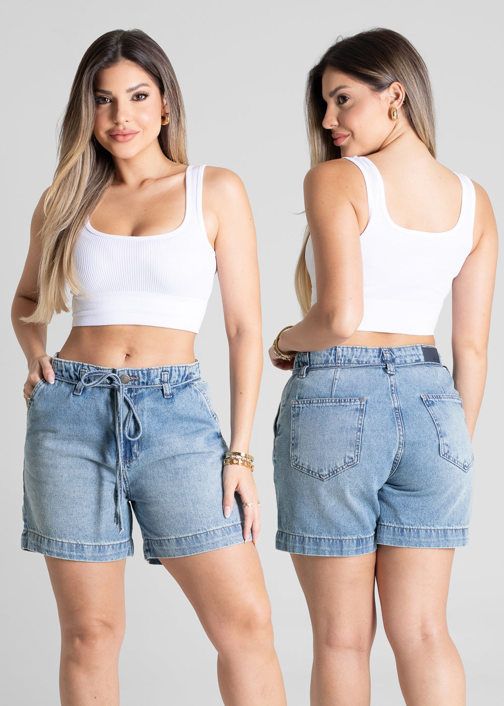 Shorts Jeans Sawary - 281133 AZUL