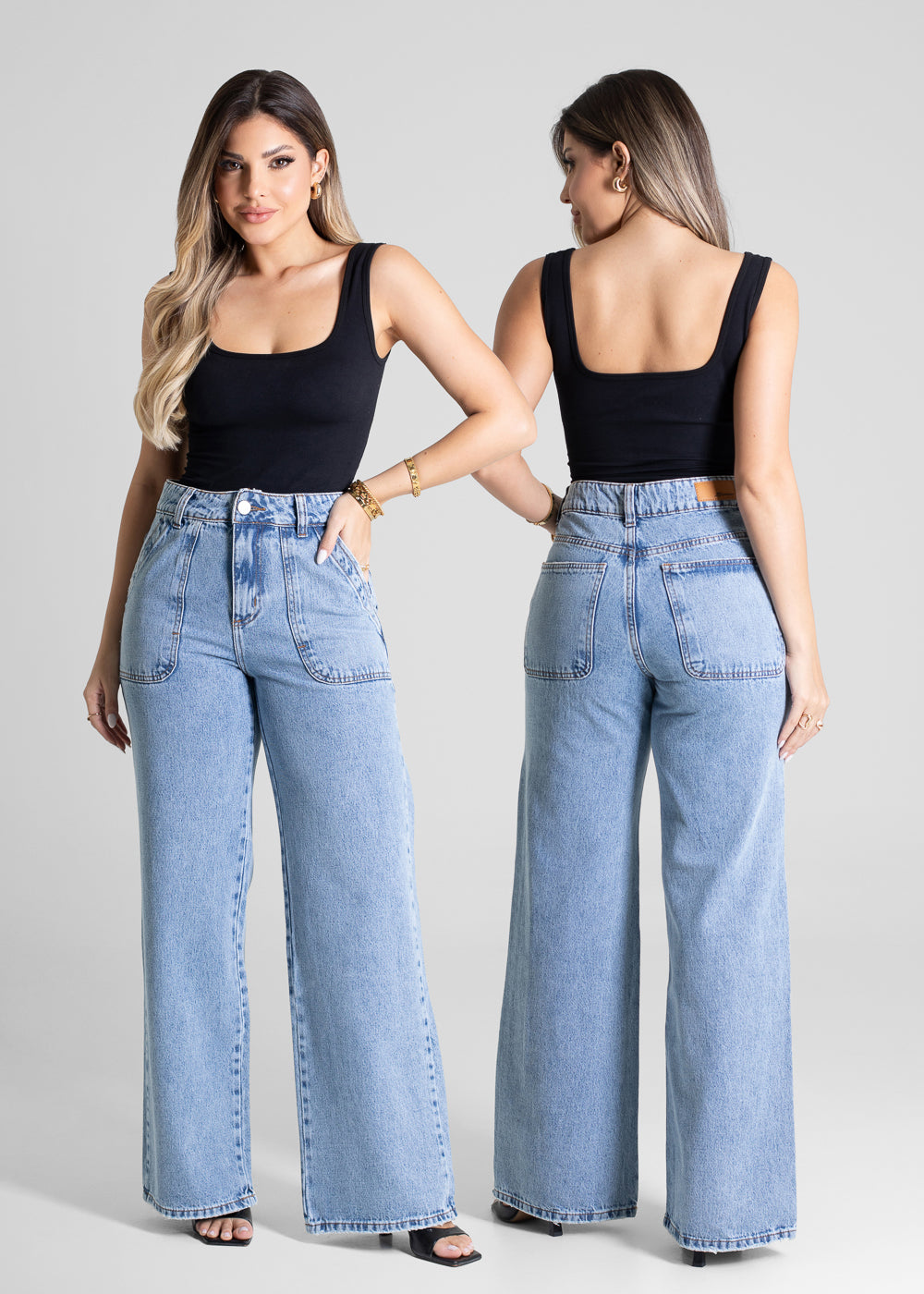 Calça Jeans Sawary Wide Leg - 281135 AZUL