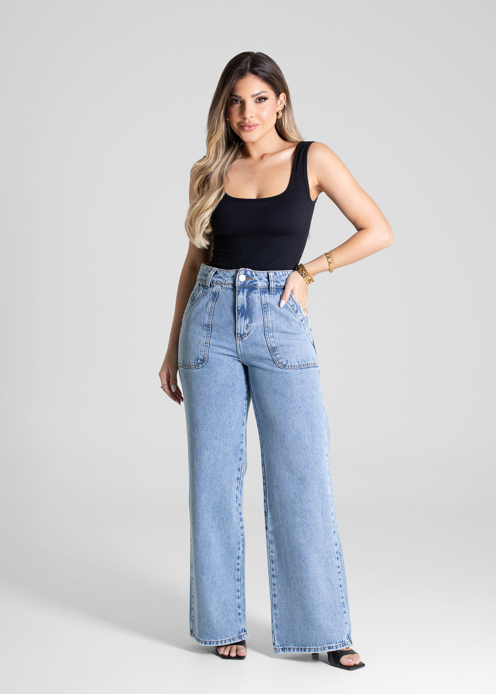 Calça Jeans Sawary Wide Leg - 281135 AZUL