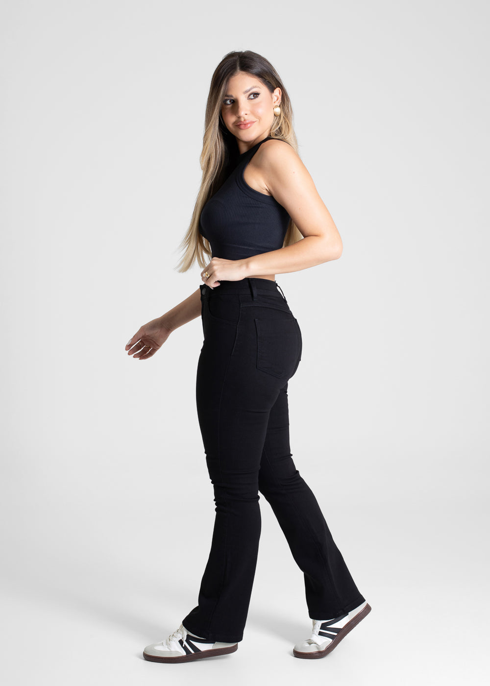 Calça Sarja Sawary Boot Cut Petit - 281137 PRETO