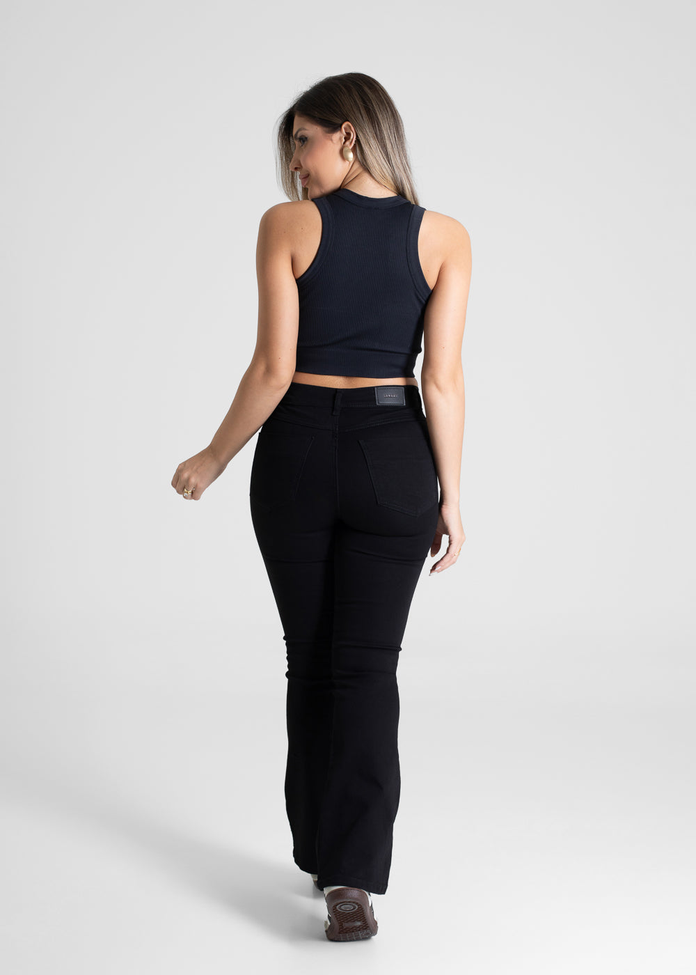 Calça Sarja Sawary Boot Cut Petit - 281137 PRETO