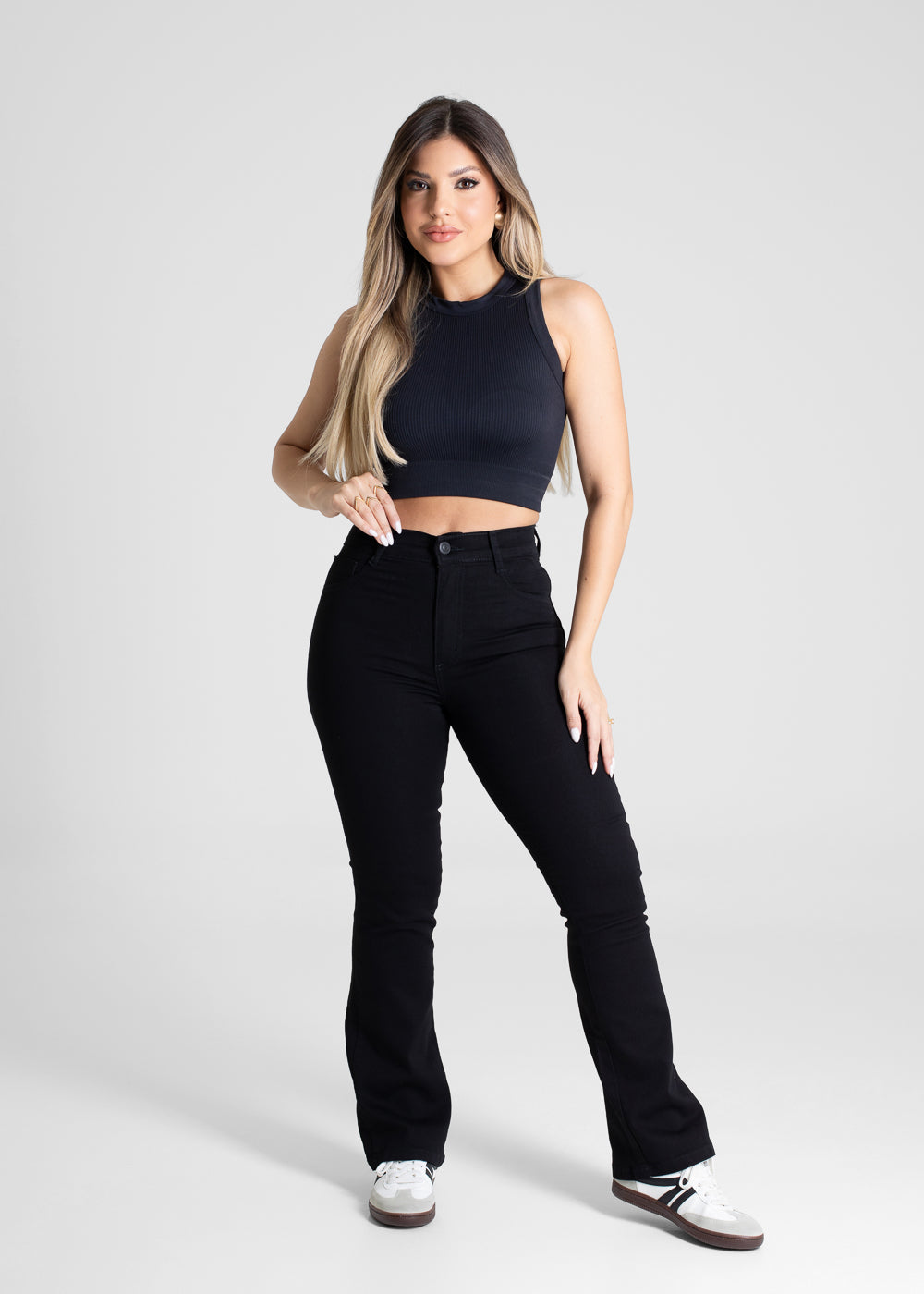 Calça Sarja Sawary Boot Cut Petit - 281137 PRETO