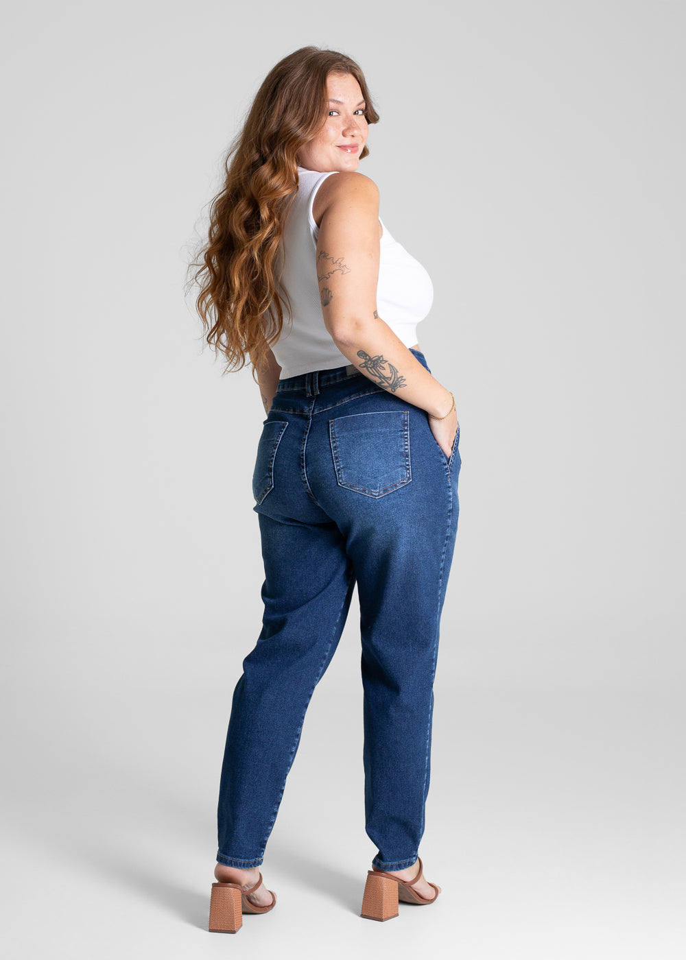 Calça Jeans Sawary Plus Size Mom - 281138 AZUL