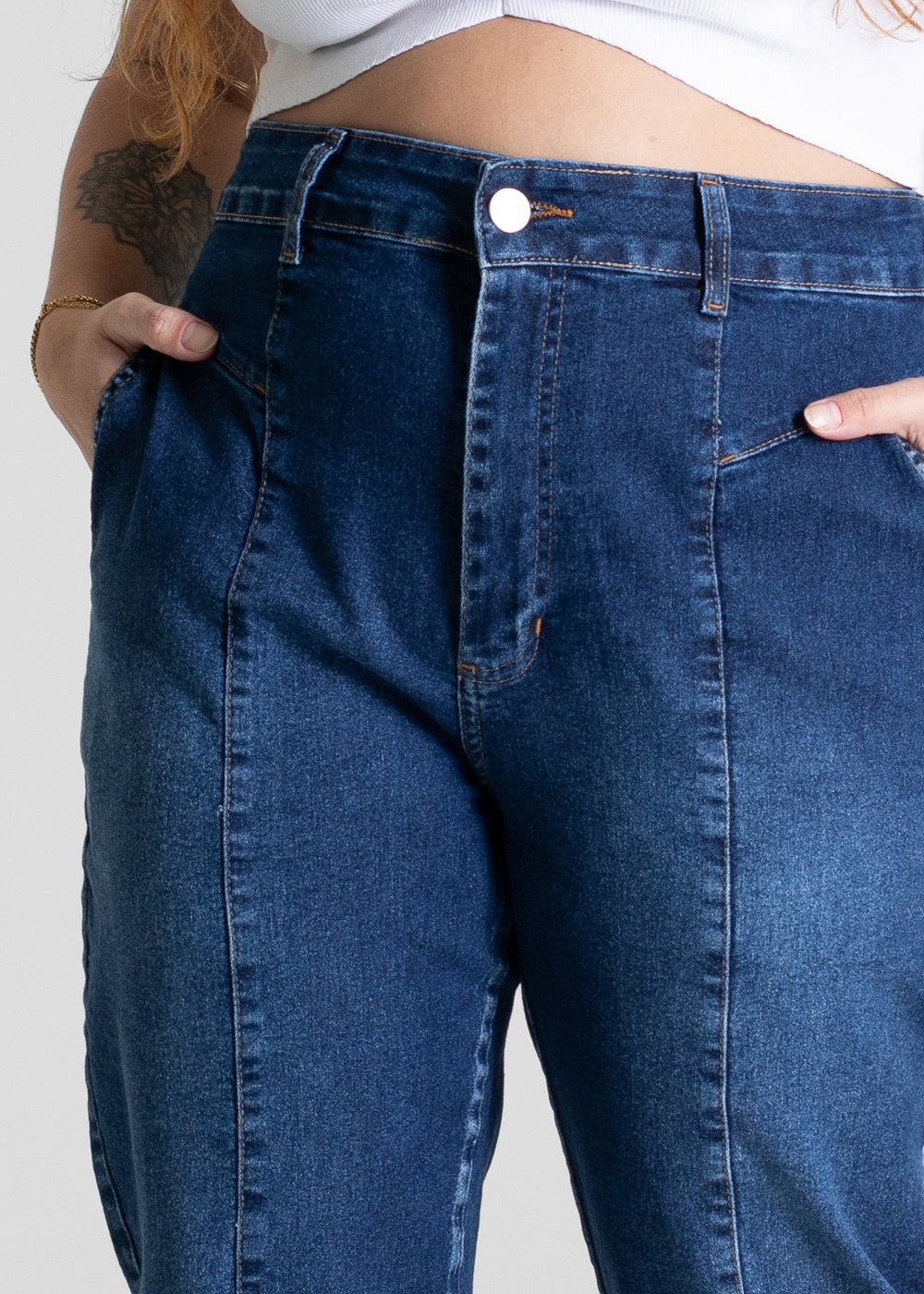 Calça Jeans Sawary Plus Size Mom - 281138 AZUL