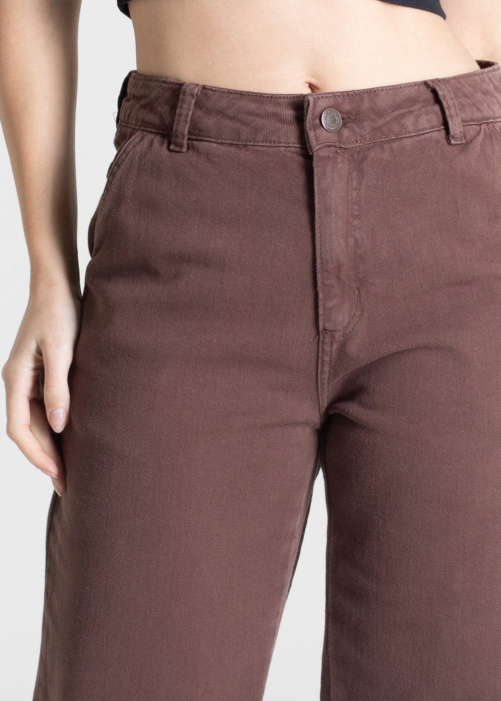 Calça Sarja Sawary Wide Leg - 281142 MARROM