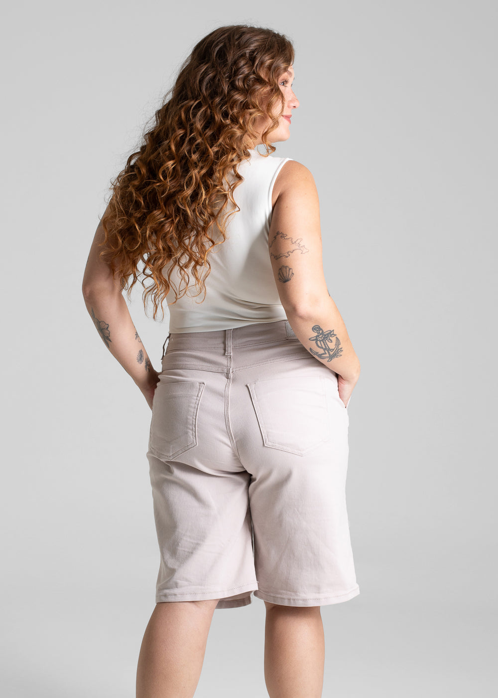 Bermuda Sarja Sawary Plus Size - 281145 BEGE