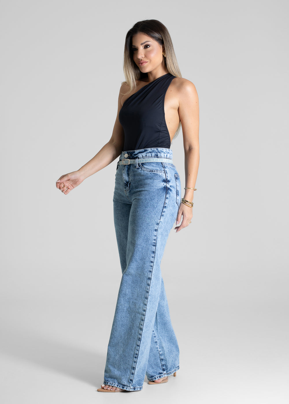 Calça Jeans Sawary Wide Leg - 281147 AZUL
