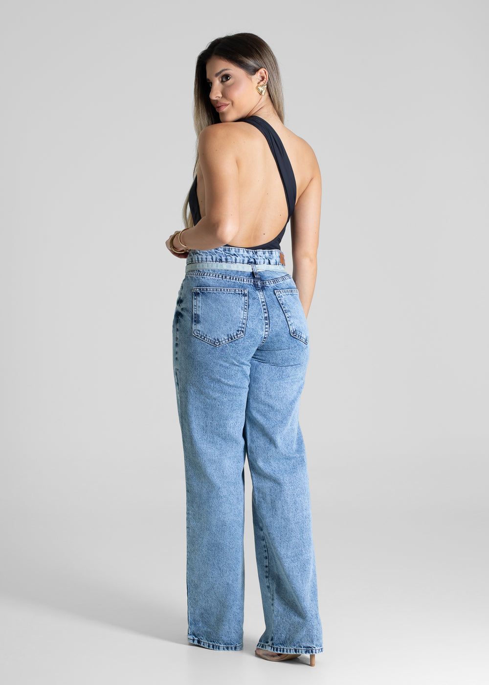 Calça Jeans Sawary Wide Leg - 281147 AZUL