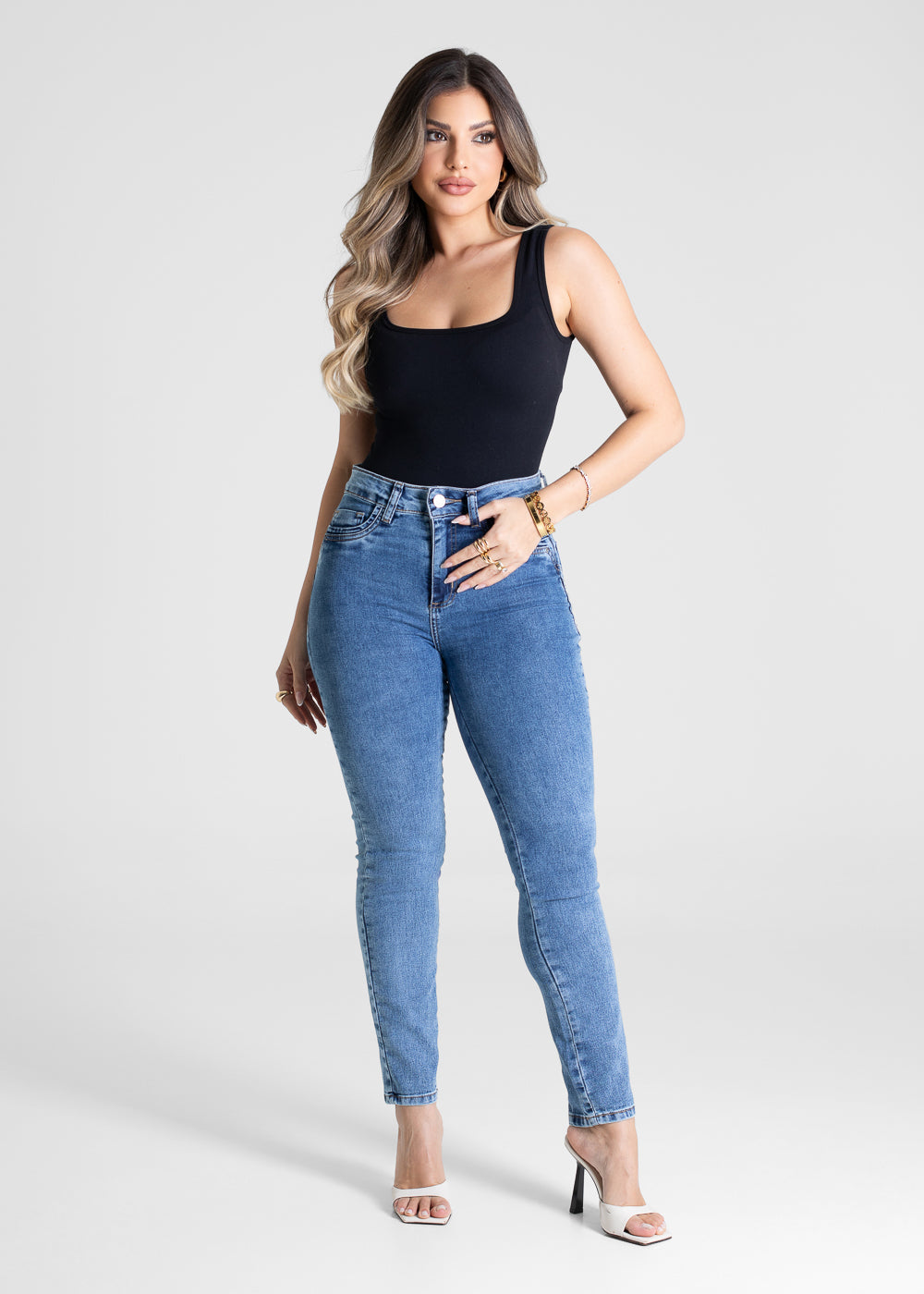 Calça Jeans Sawary Levanta Bumbum - 281149 AZUL
