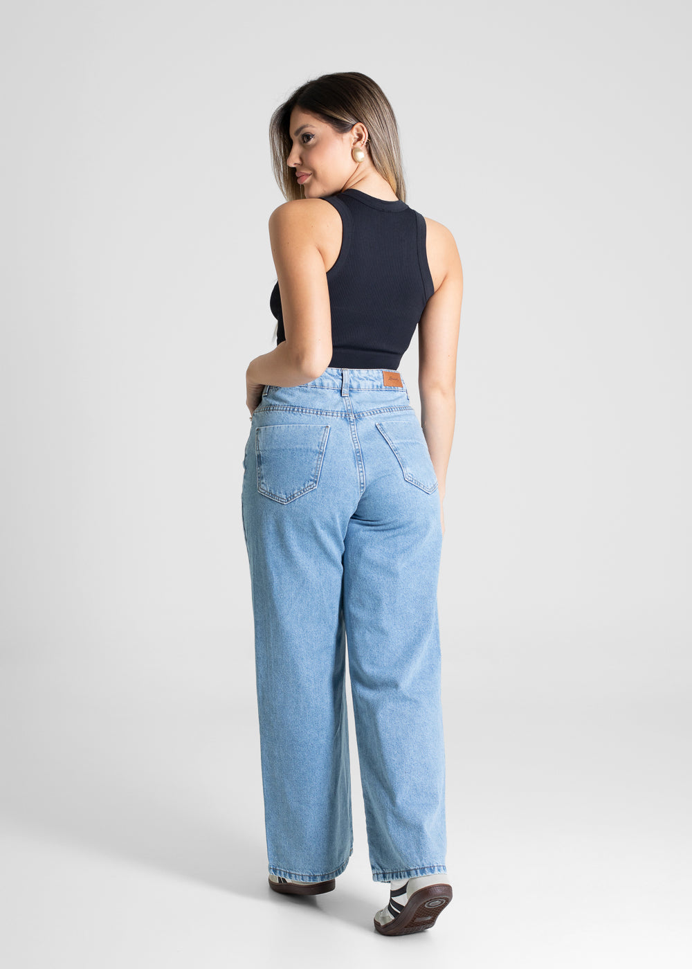 Calça Jeans Sawary Wide Leg Petit - 281151 AZUL