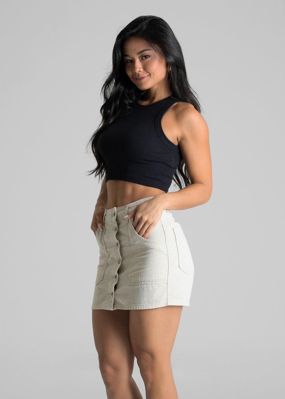 Saia Linho Sawary - 281152
 OFF WHITE