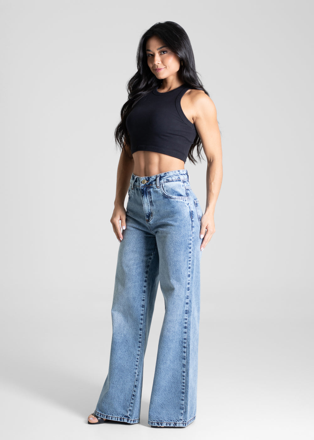 Calça Jeans Sawary Extra Wide Leg - 281153 AZUL