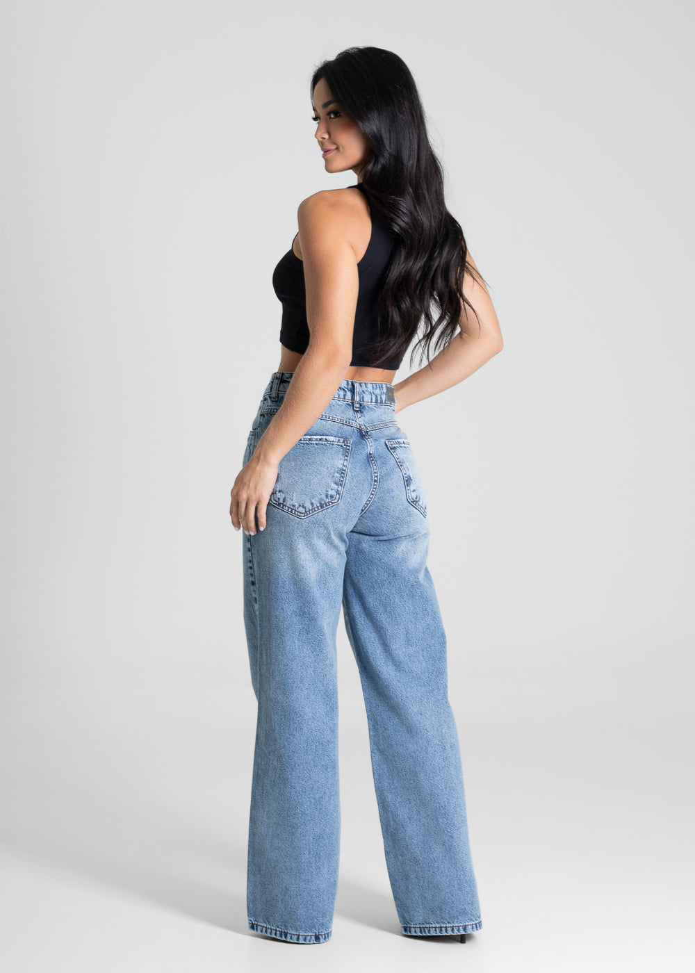 Calça Jeans Sawary Extra Wide Leg - 281153 AZUL