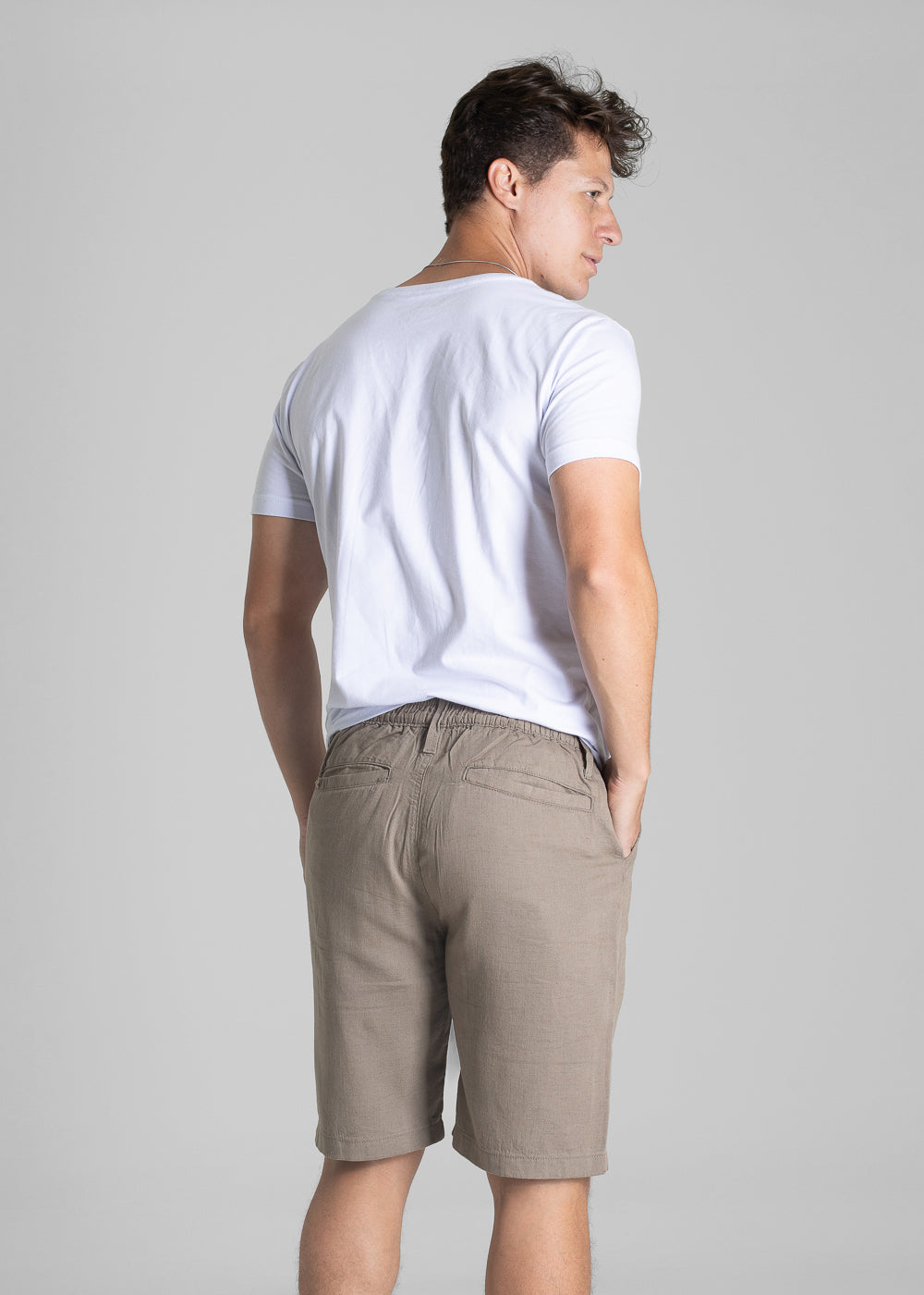 Bermuda Linho Sawary - 281158 BEGE