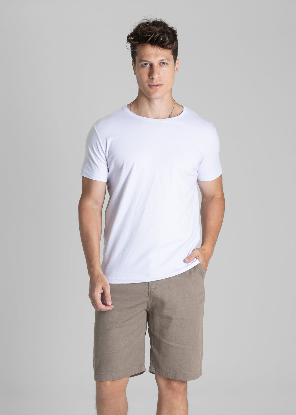 Bermuda Linho Sawary - 281158 BEGE