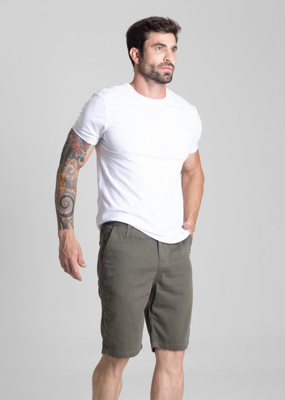 Bermuda Linho Sawary - 281159 VERDE