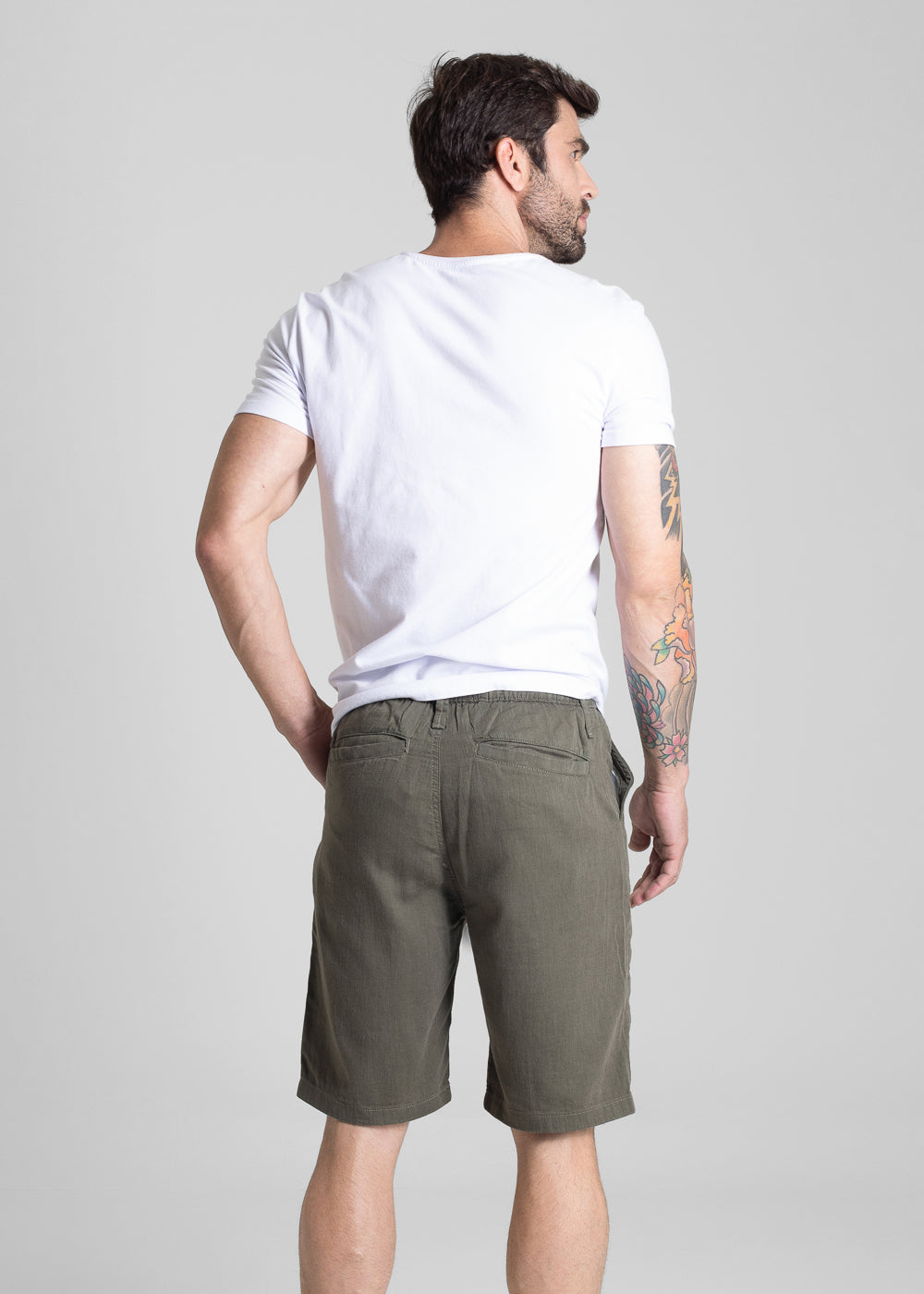 Bermuda Linho Sawary - 281159 VERDE