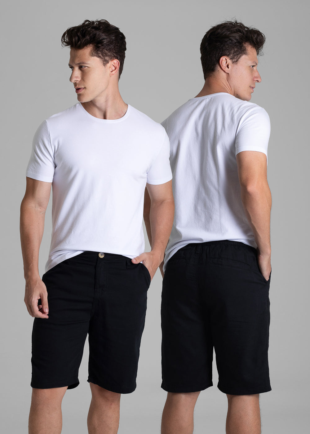 Bermuda Linho Sawary - 281160 PRETO