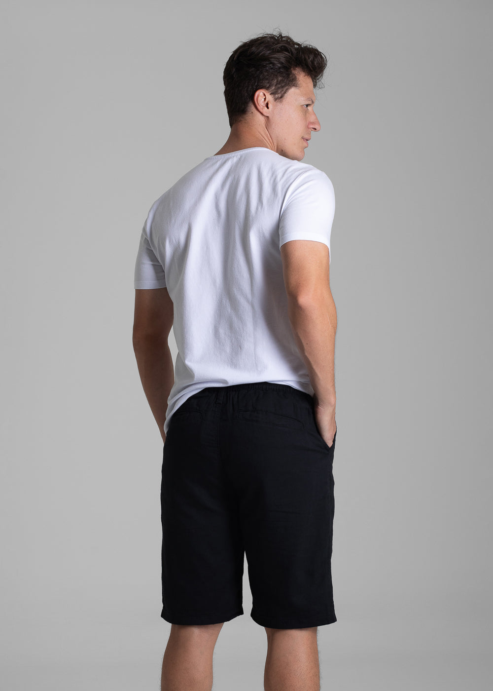Bermuda Linho Sawary - 281160 PRETO