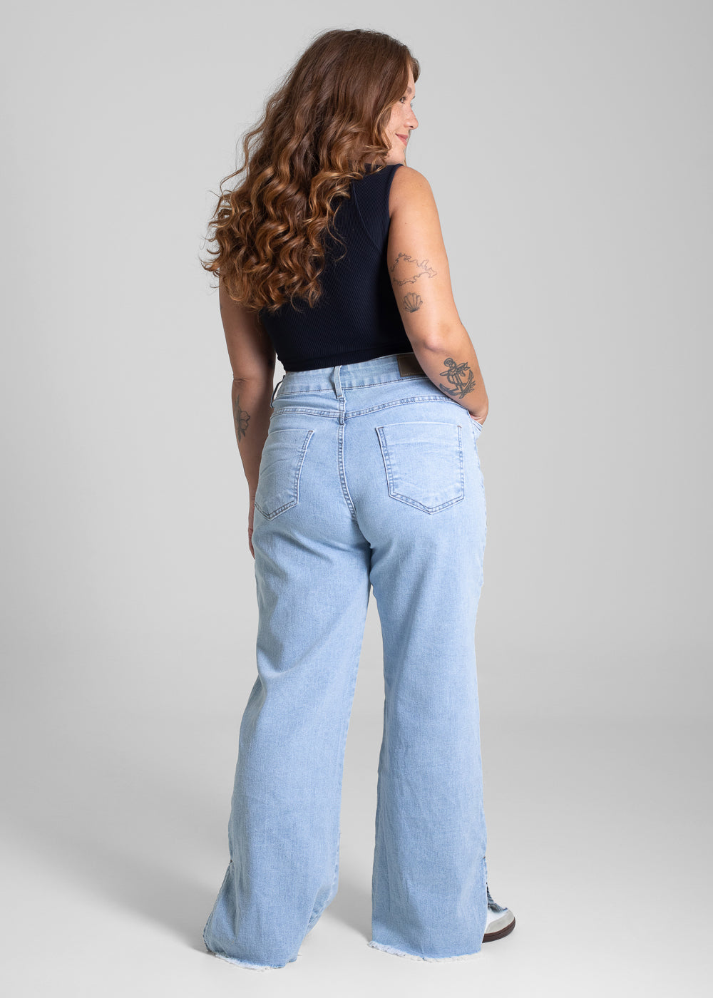 Calça Jeans Sawary Wide Leg Petit - 281181 AZUL