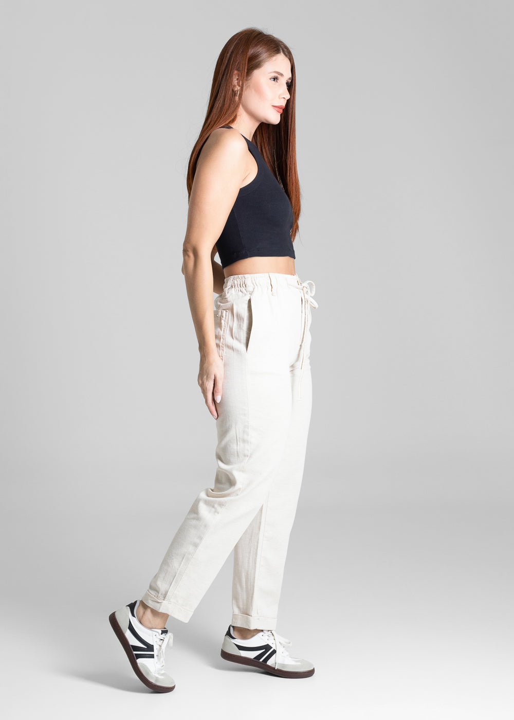 Calça Linho Sawary Mom - 281183 OFF WHITE