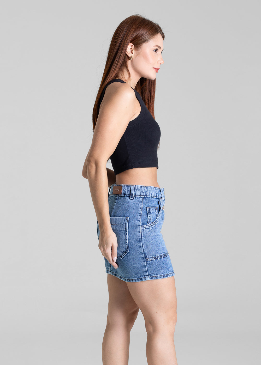 Saia Jeans Sawary - 281190 AZUL