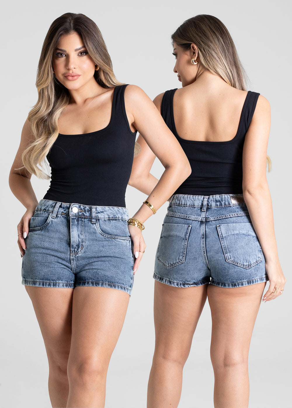 Shorts Jeans Sawary - 281196 PRETO