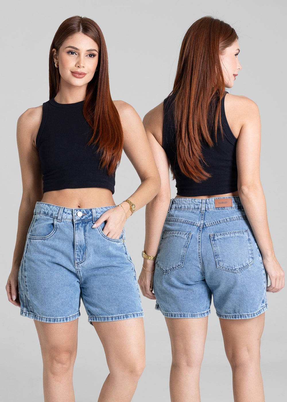 Shorts Jeans Sawary - 281197 AZUL
