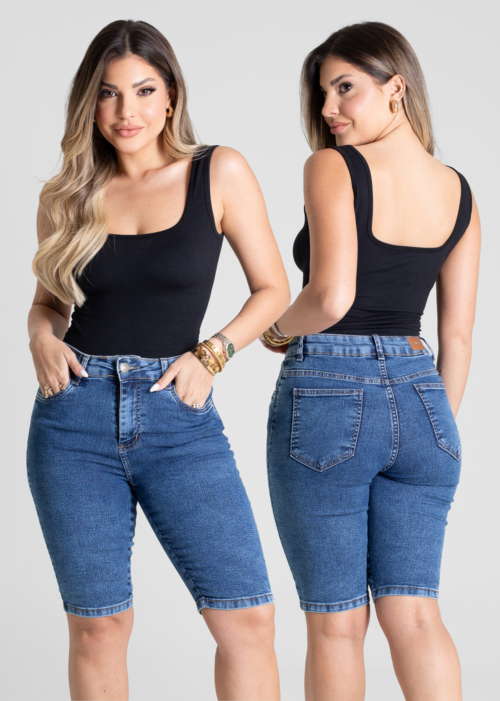 Bermuda Jeans Sawary - 281199 AZUL