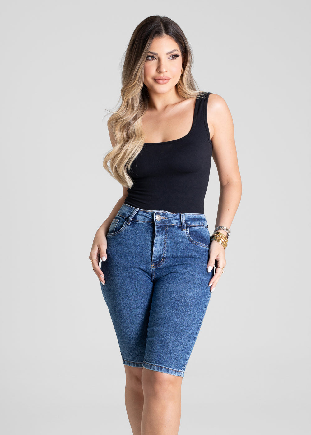 Bermuda Jeans Sawary - 281199 AZUL