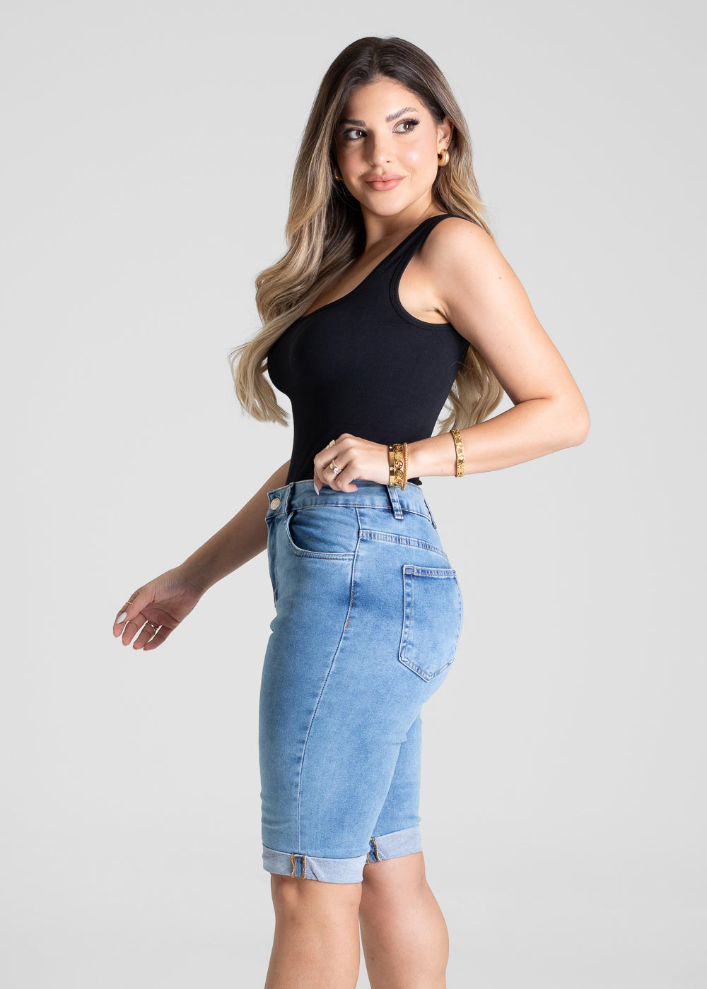 Bermuda Jeans Sawary - 281202 AZUL