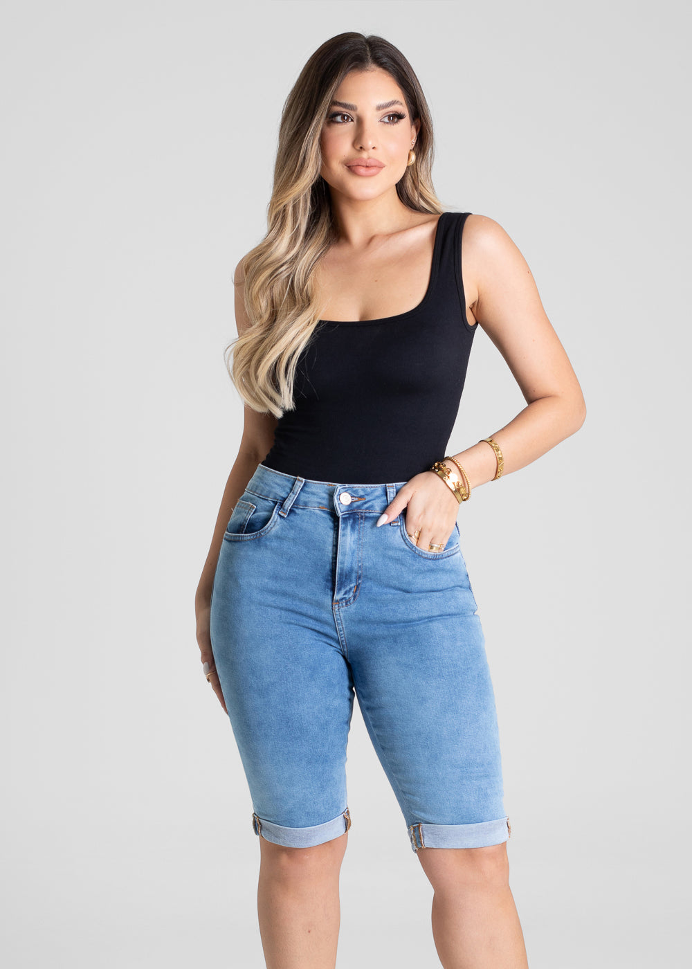 Bermuda Jeans Sawary - 281202 AZUL