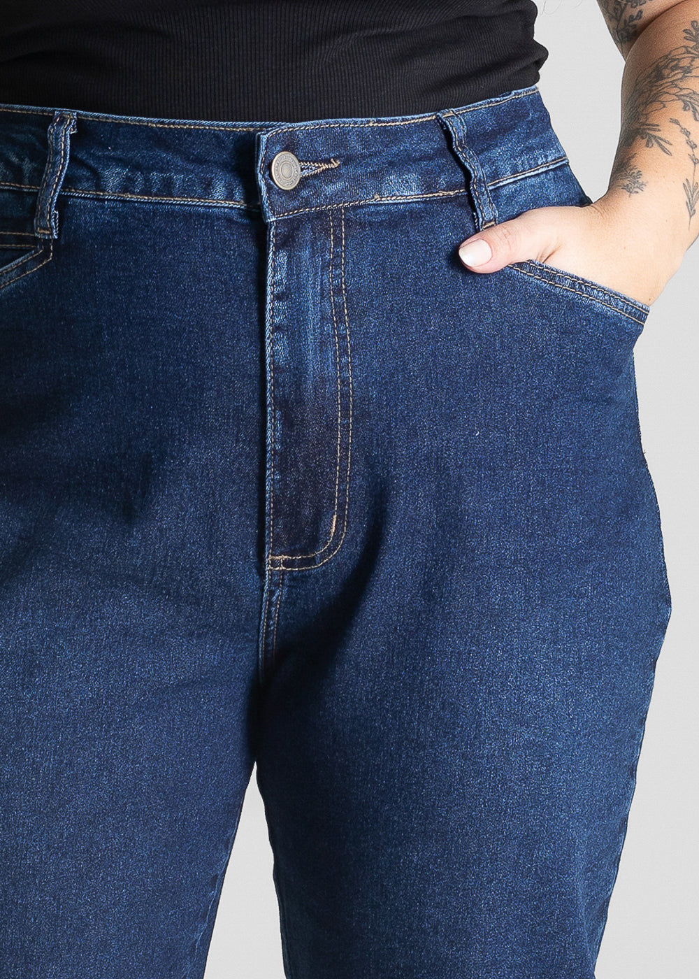 Calça Jeans Sawary Plus Size Mom - 281216 AZUL