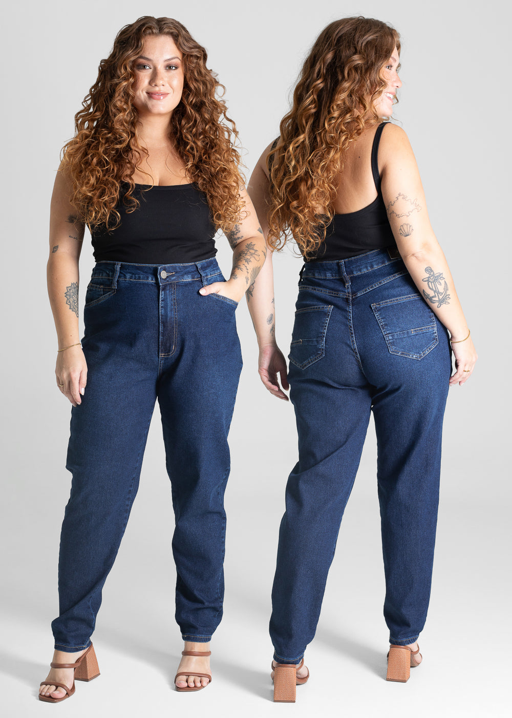 Calça Jeans Sawary Plus Size Mom - 281216 AZUL