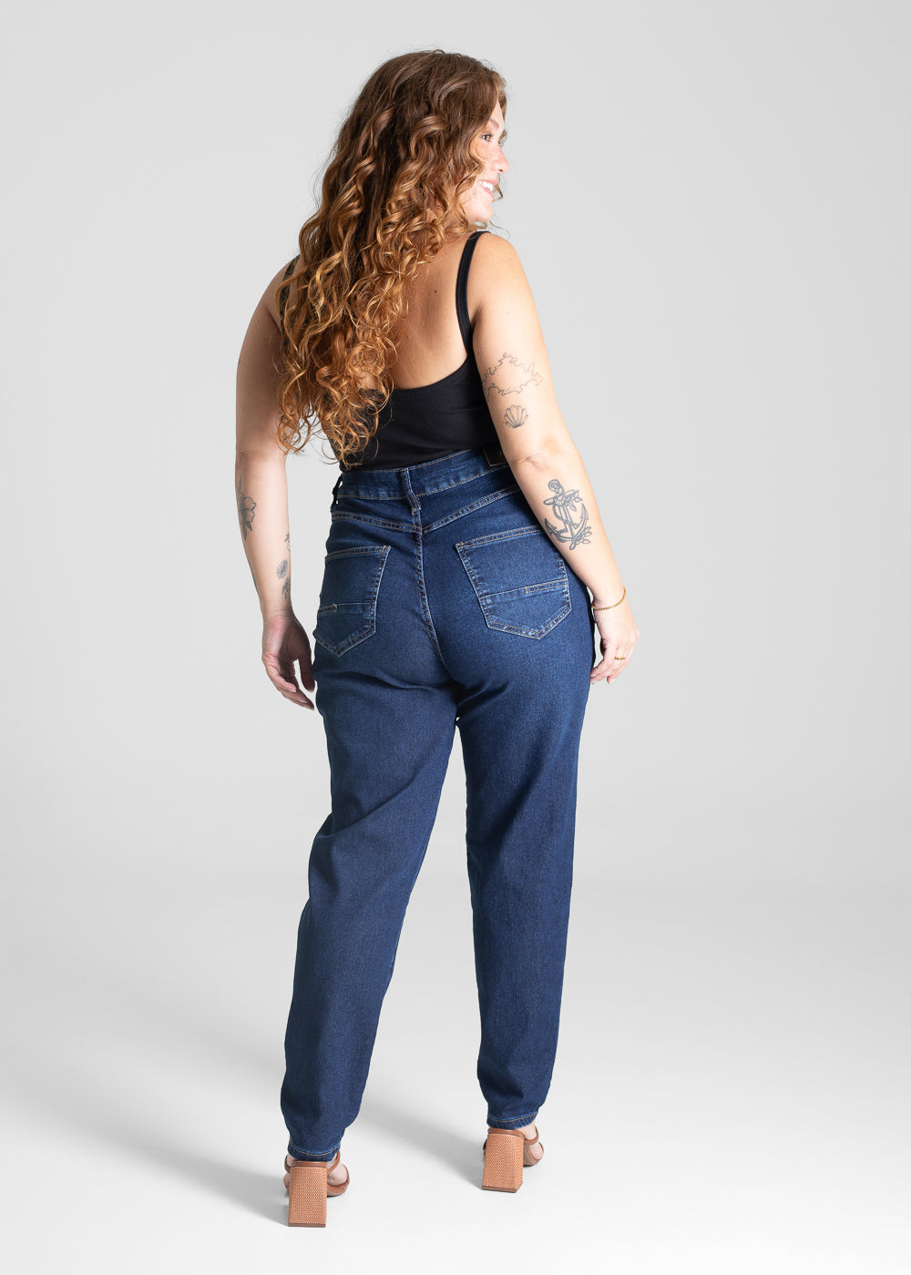 Calça Jeans Sawary Plus Size Mom - 281216 AZUL