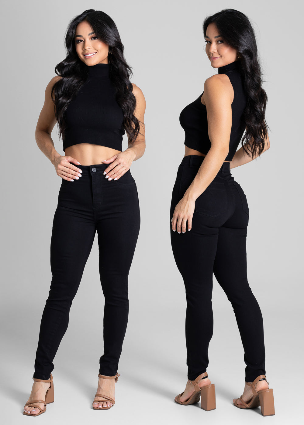 Calça Sarja Sawary Modela Bumbum - 281217 PRETO