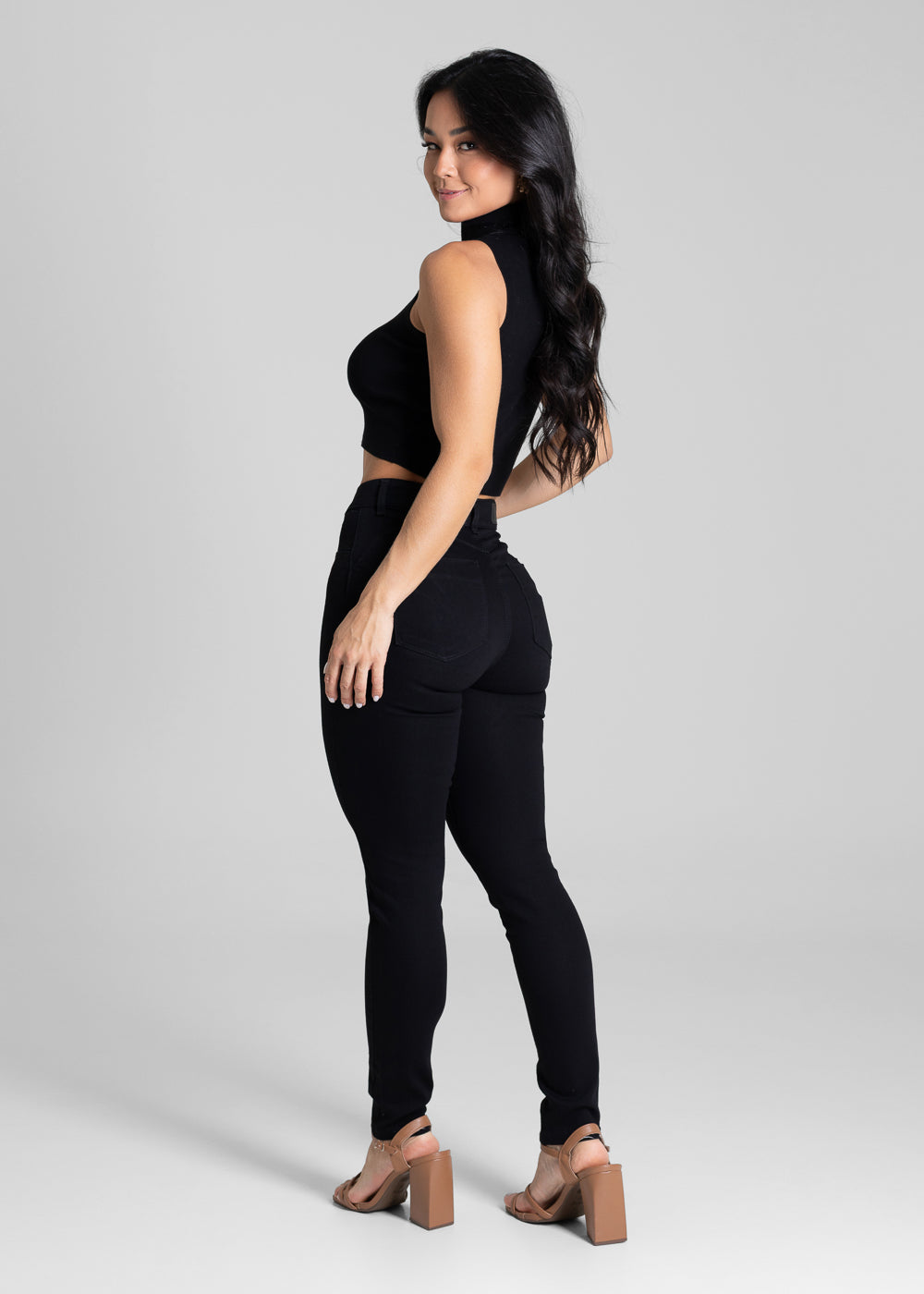 Calça Sarja Sawary Modela Bumbum - 281217 PRETO