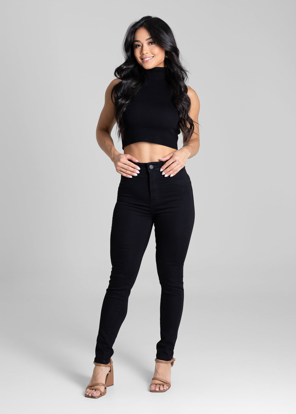 Calça Sarja Sawary Modela Bumbum - 281217 PRETO