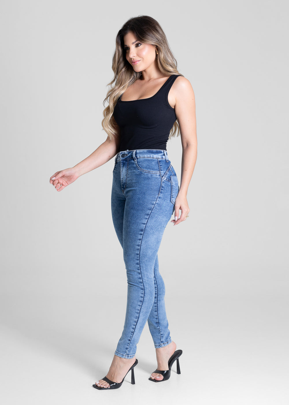Calça Jeans Sawary Modela Bumbum - 281219 AZUL