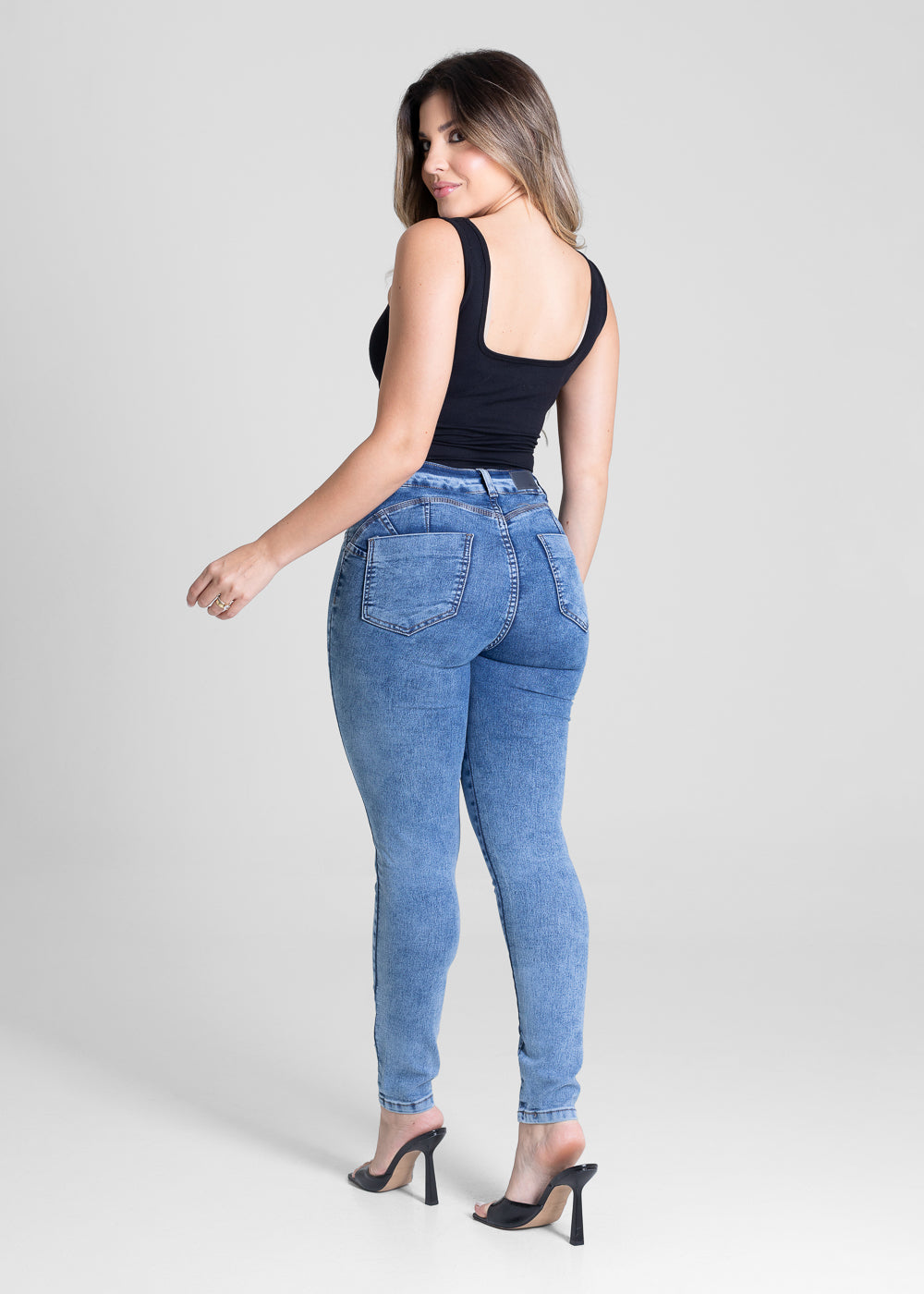 Calça Jeans Sawary Modela Bumbum - 281219 AZUL