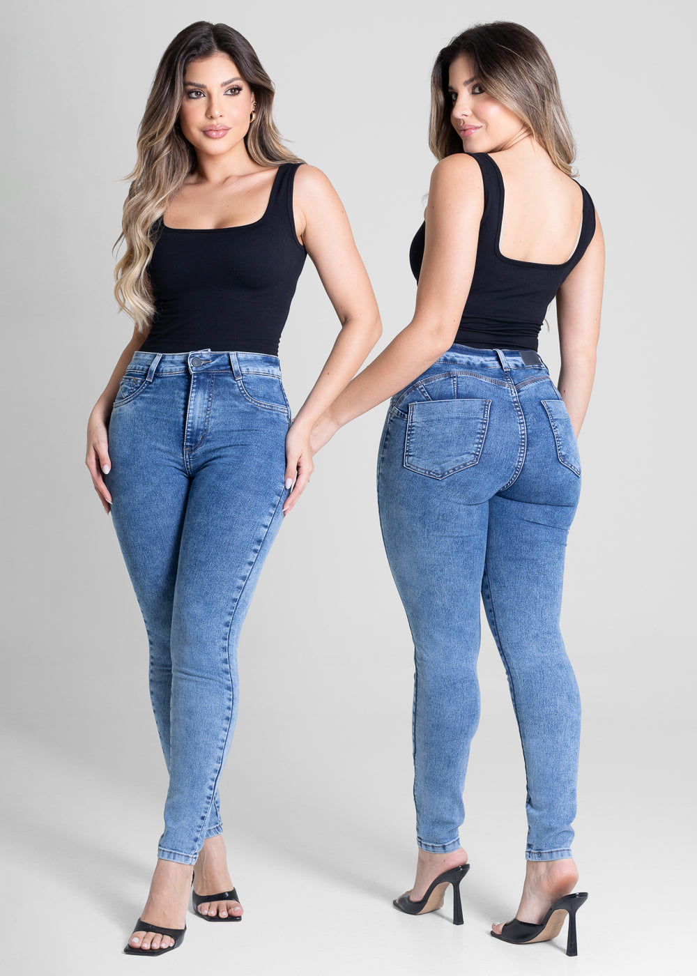 Calça Jeans Sawary Modela Bumbum - 281219 AZUL