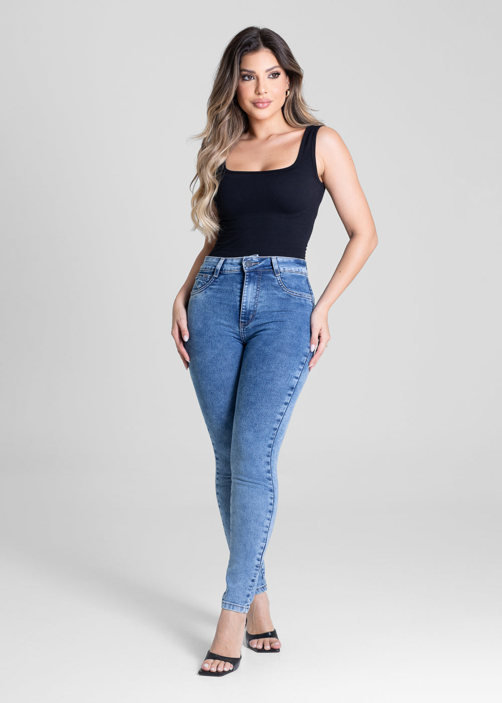 Calça Jeans Sawary Modela Bumbum - 281219 AZUL