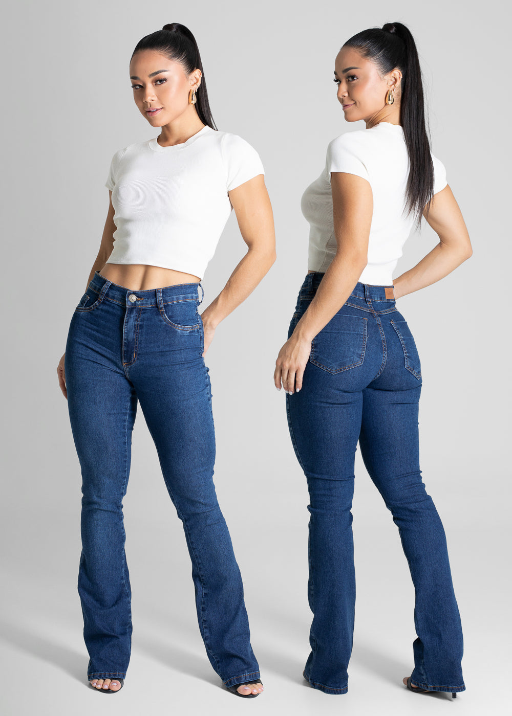 Calça Jeans Sawary Boot Cut - 281223 PRETO