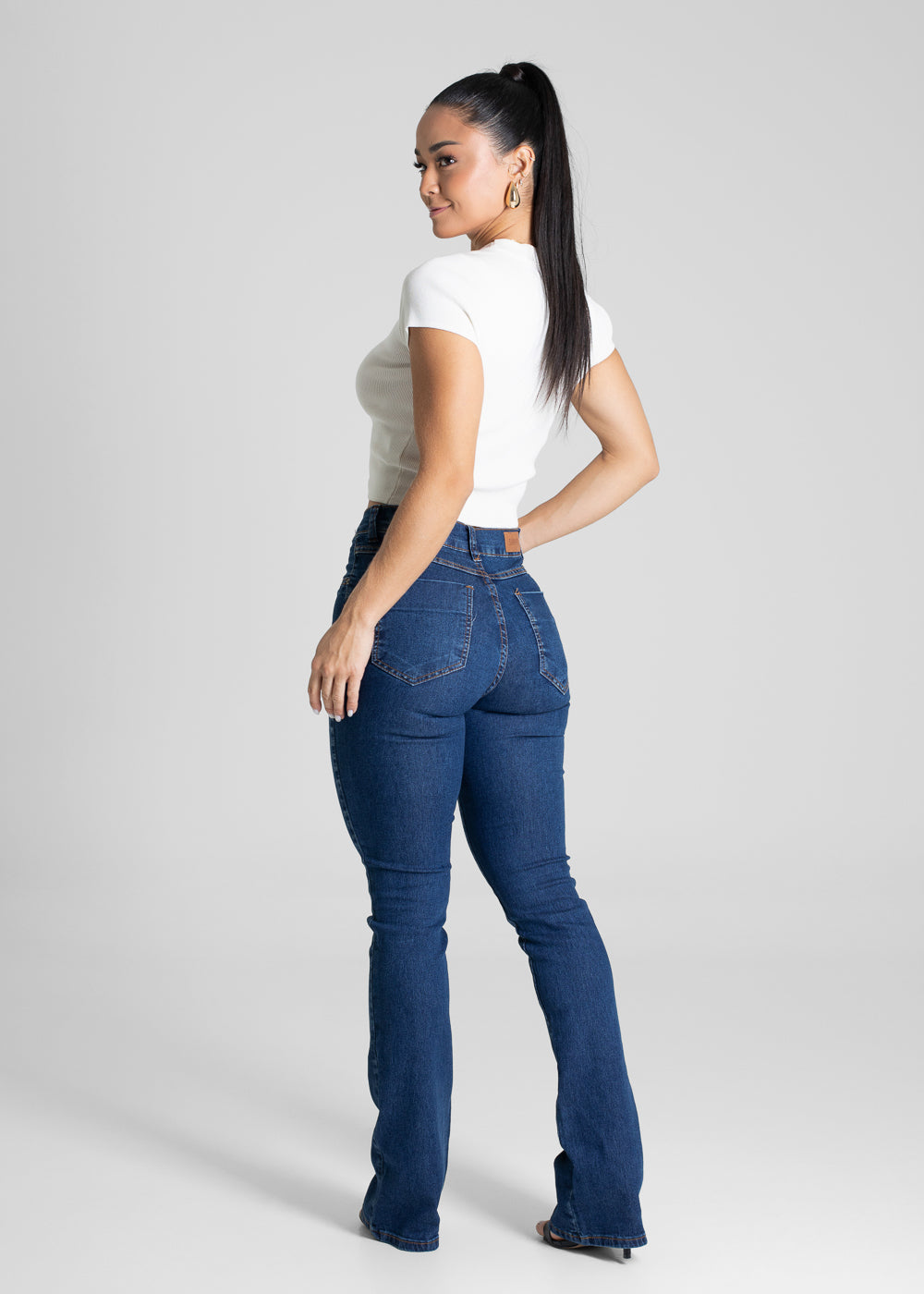 Calça Jeans Sawary Boot Cut - 281223 PRETO