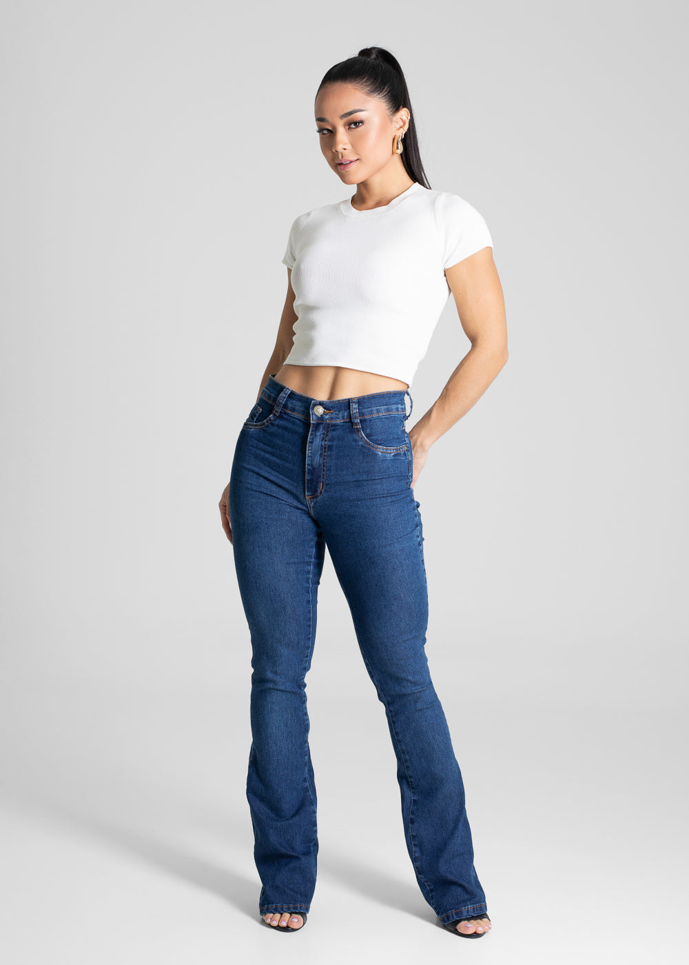 Calça Jeans Sawary Boot Cut - 281223 PRETO