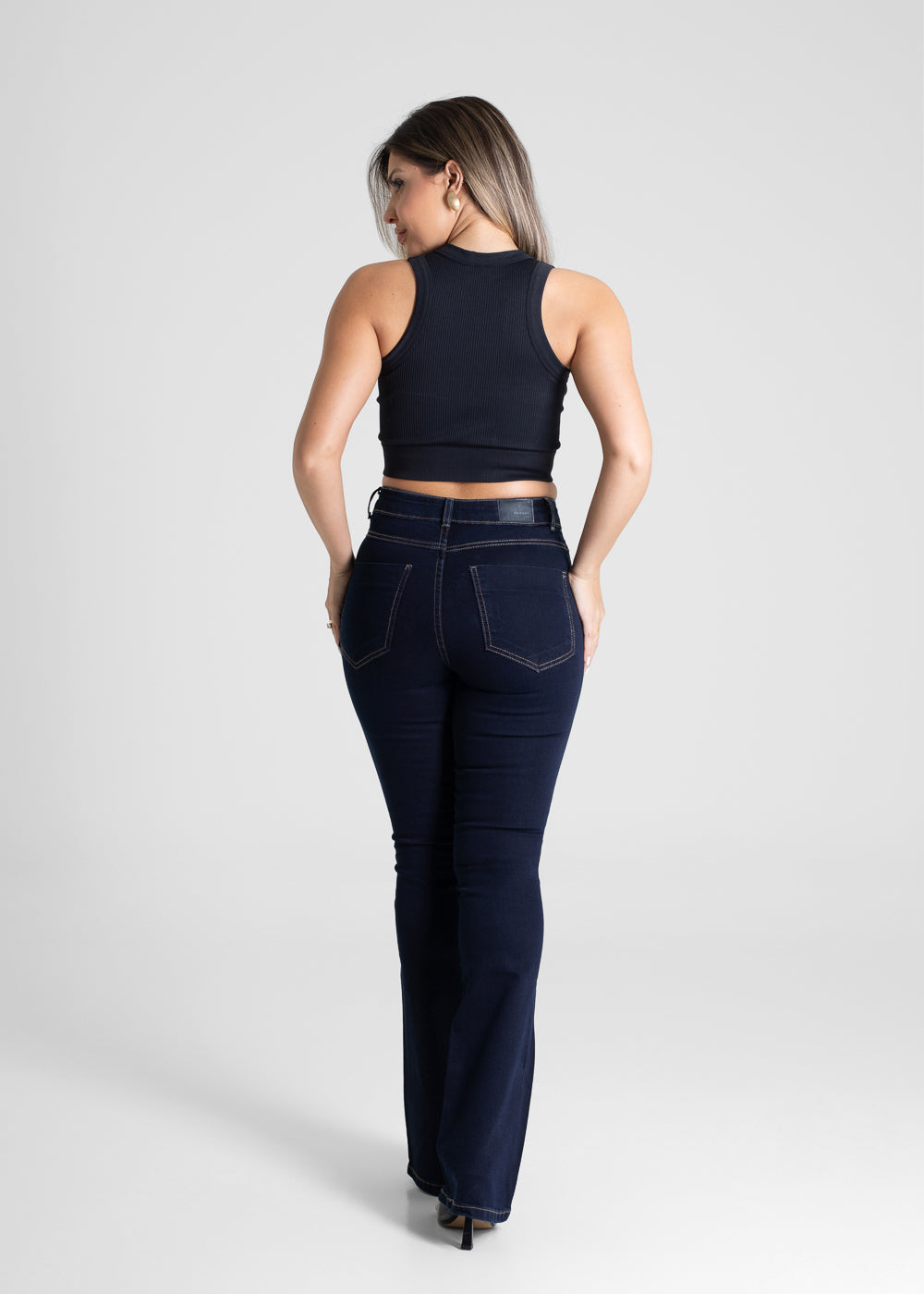 Calça Jeans Sawary Super Lipo Boot Cut - 281227 PRETO